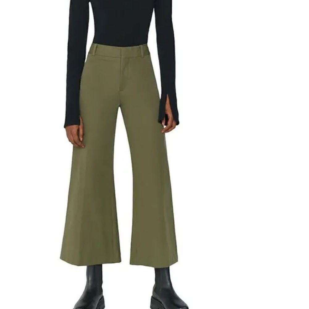 FRAME Le Crop Palazzo Trousers - Fatigues size 0 $298 - Picture 2 of 12